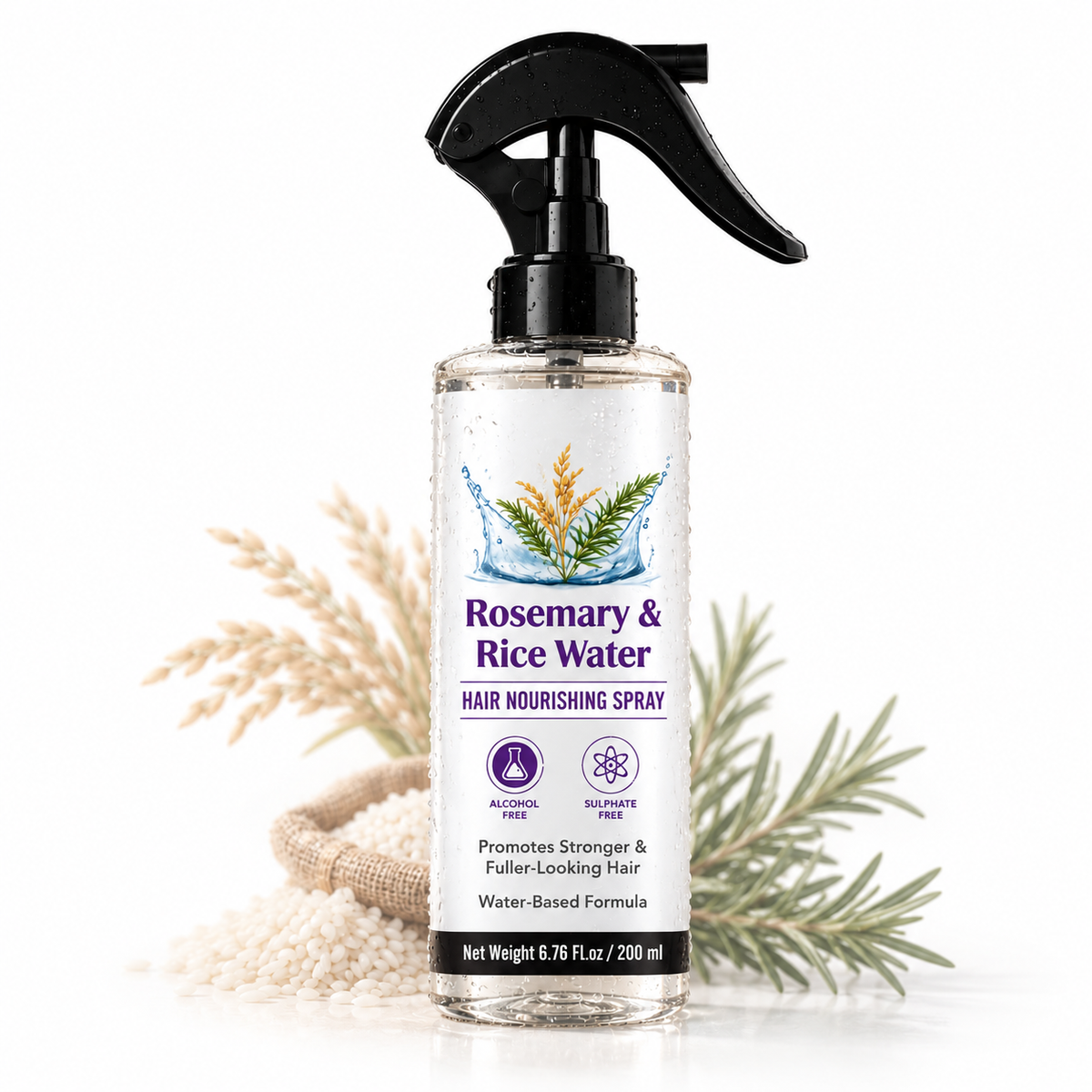 Rosemary & Rice Water Hair Spray
